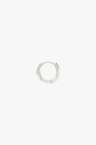 Hammered hoop silver medium (11mm)