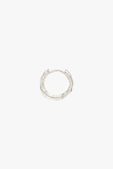 Hammered hoop silver large (13mm)