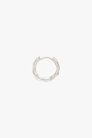 Hammered hoop silver large (13mm)