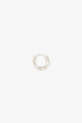 Hammered hoop silver small (9mm)