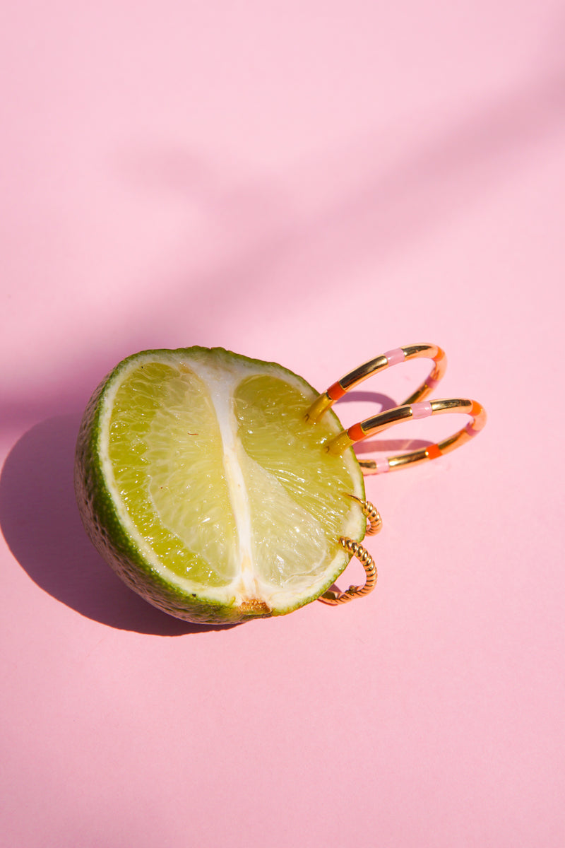 Classic Sunrise Hoop Gold Plated