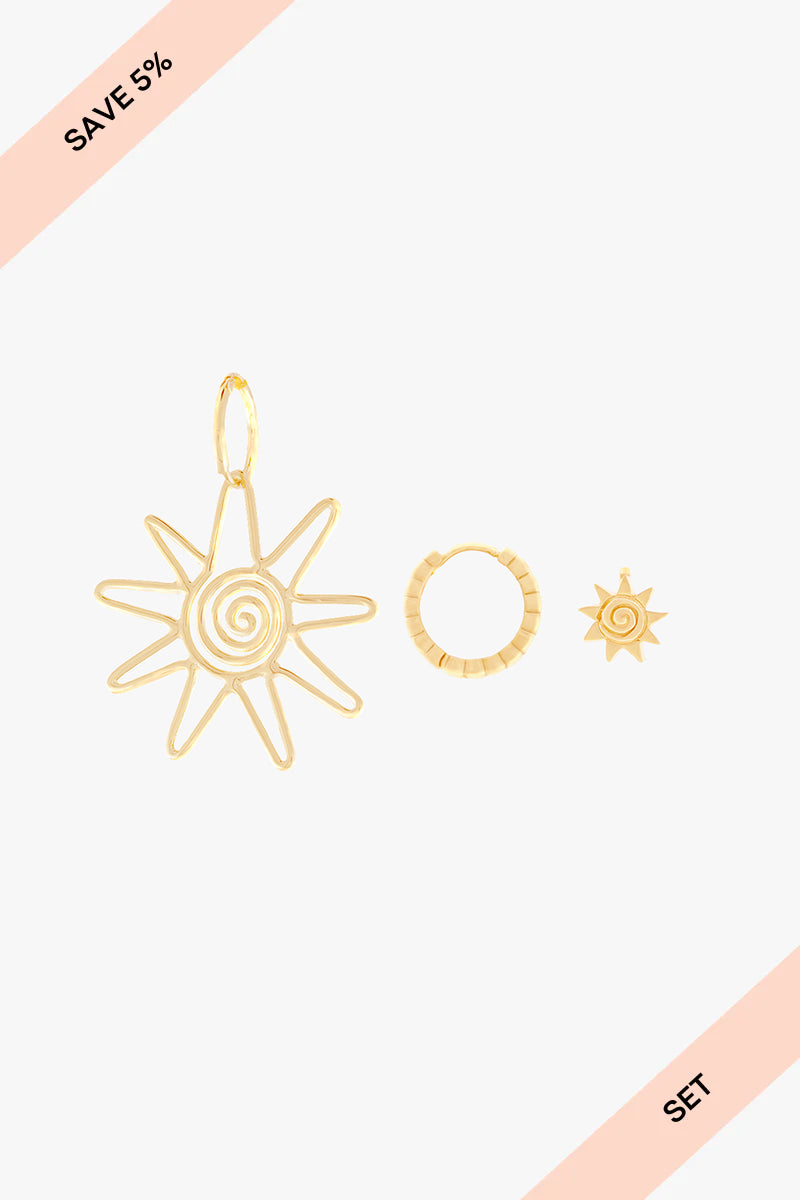 Triple Sunset Set Gold Plated
