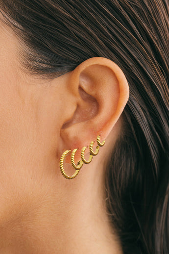Bold Twisted Hoop Gold Plated (11mm)