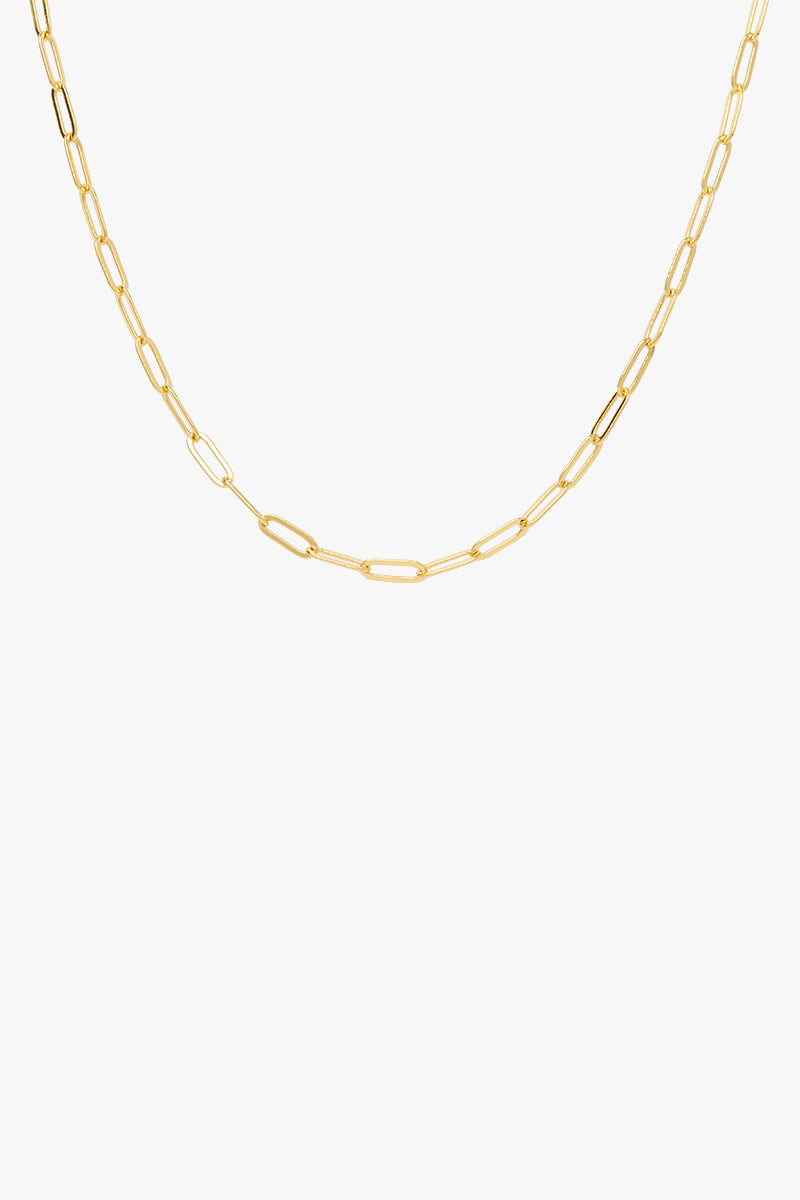 Short Link Chain Necklace Gold Plated (40cm)