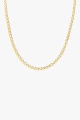 Short Mariner Chain Necklace Gold Plated (40cm)