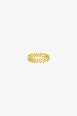 Clover club index ring gold plated