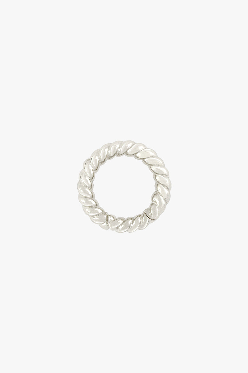 Twisted croissant clasp silver