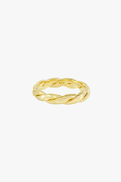 Chunky twisted ring gold plated