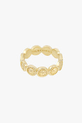 Sun mintage ring gold plated