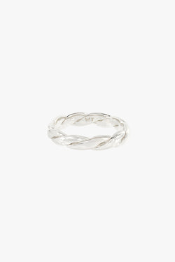 Chunky twisted ring silver