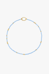 Blue clasp necklace gold plated