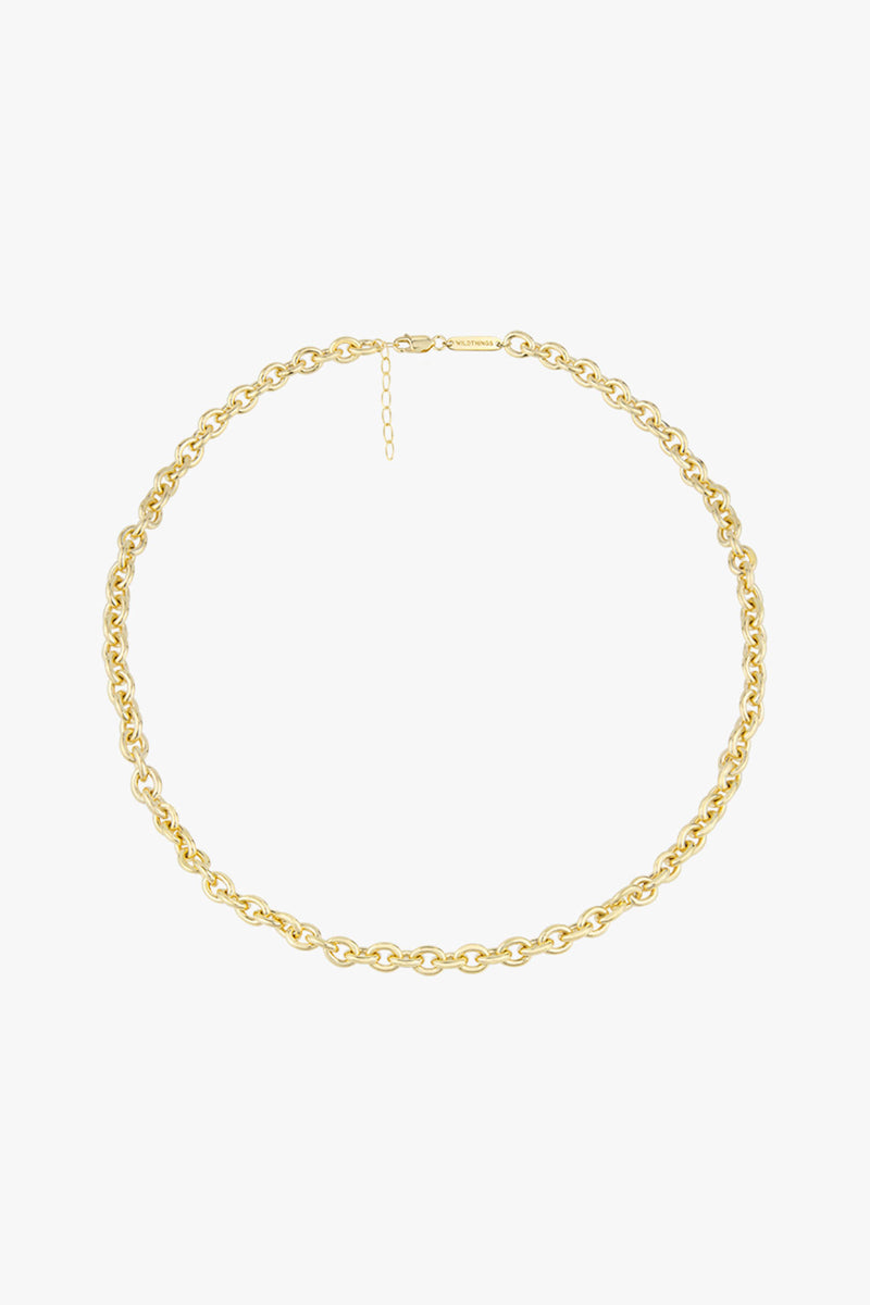 Statement chain necklace gold plated (40 cm)