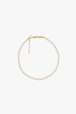 Pearl anklet gold plated