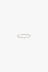 Small dots stacking ring silver