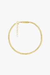 Flat chain bracelet gold plated