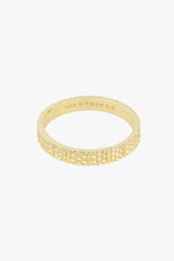 Dots n stripes ring gold plated