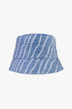 Denim striped bucket hat
