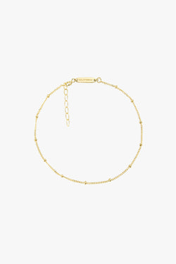 Stud chain anklet gold plated