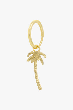Palm tree earring gold plated