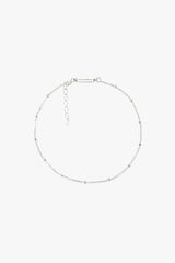 Stud chain anklet silver