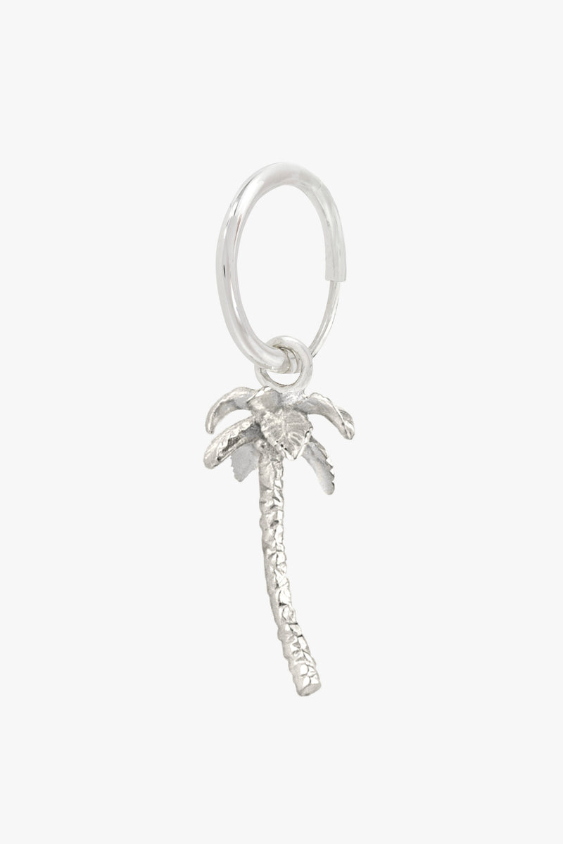 Palm tree earring silver