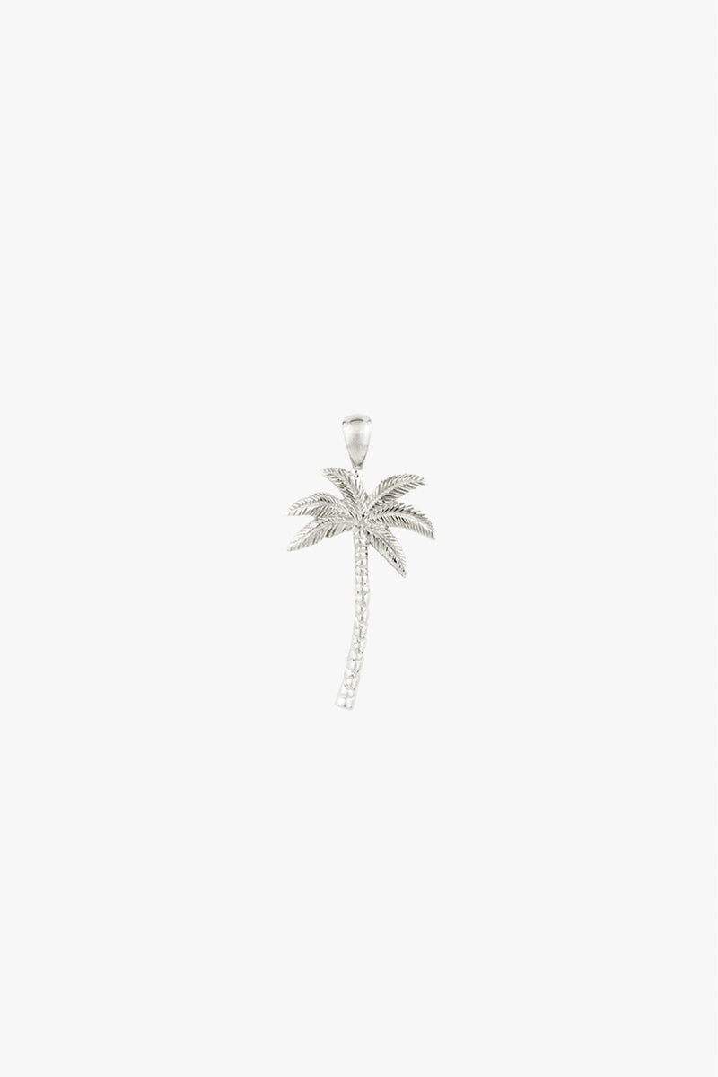 Palm tree necklace silver