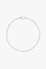 White clasp necklace silver