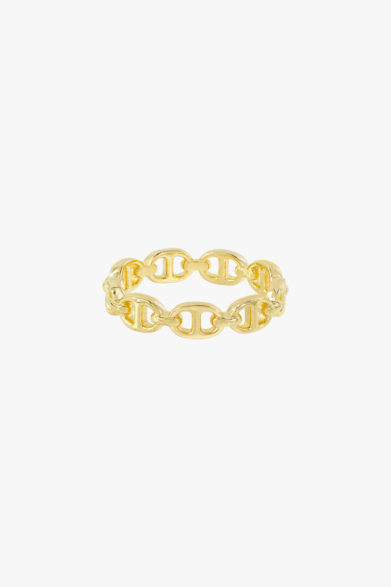 Chunky chain ring gold plated
