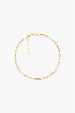 Oval chain anklet gold plated