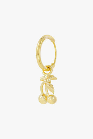 Cherry bomb earring gold plated