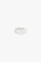 Statement bar ring silver