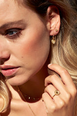 Wildflower ear stud 14k solid gold
