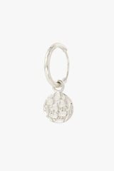 Leaves coin earring silver