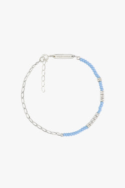 Think twice chain bracelet blue silver