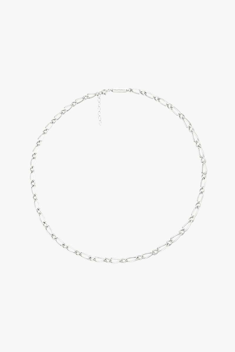 Chunky figaro necklace silver (48 cm)