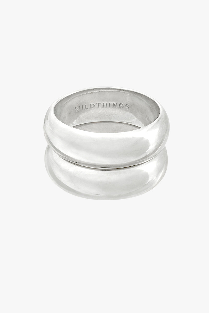Double Trouble ring silver