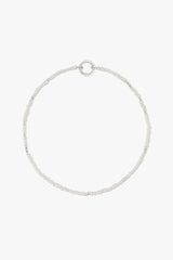 White clasp necklace silver
