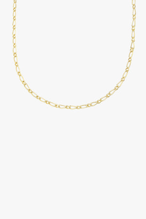 Chunky figaro necklace gold plated (48 cm)