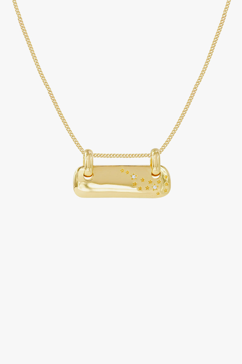 Starry night pendant gold plated