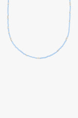 Blue clasp necklace silver