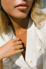 Round gold plated necklace (40cm & 50cm)