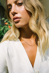 Round gold plated necklace (40cm & 50cm)