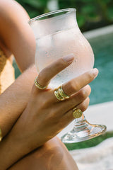 Double trouble 14k solid gold