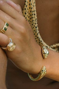 Snake bracelet gold plated