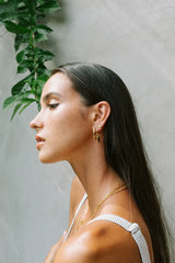 Flower stud 14k solid gold