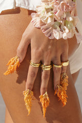 Chunky twisted ring gold plated