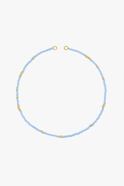 Blue clasp necklace gold plated
