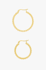 Dots hoop gold plated 30mm