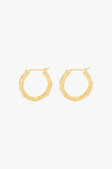 Small bamboo hoop gold plated