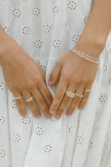 Statement bar ring silver